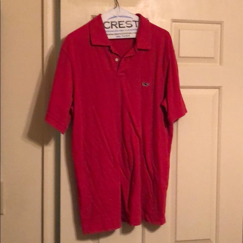 Vineyard Vines dark pink polo shirt